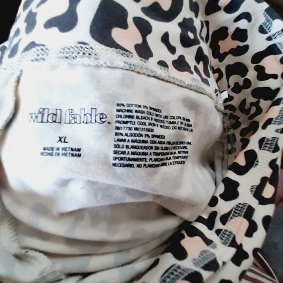 Wild Fable pink black sz XL leopard yoga leggings - Picture 3 of 4